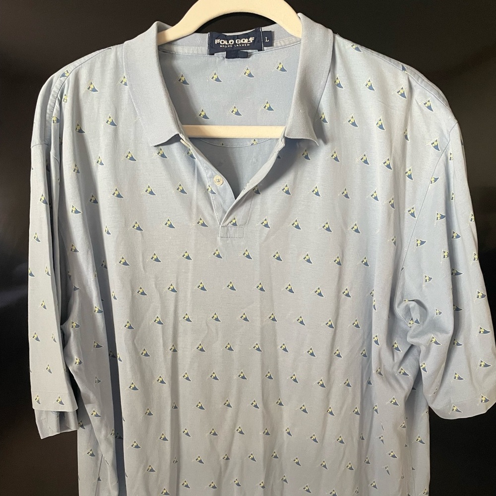 POLO Golf by Ralph Lauren Blue Polo Shirt — Mens Large